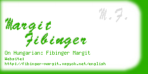 margit fibinger business card